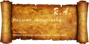 Reizner Antonietta névjegykártya
